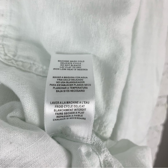 Evereve Kut from the Kloth Zuma Drop Shoulder Button Down Blue White XL - Picture 4 of 15